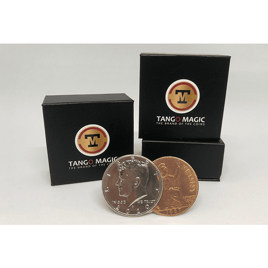 Tango Ultimate Coin (T.U.C)(D0110) Copper and Silver with instructional DVD by Tango - Trick