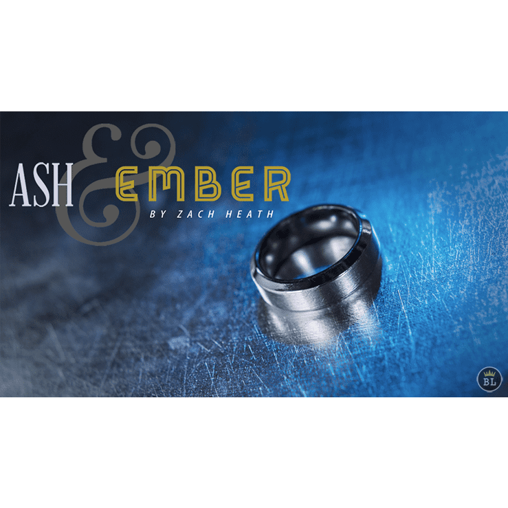 Ash and Ember Silver Beveled Size 8 (2 Rings) by Zach Heath  - Trick