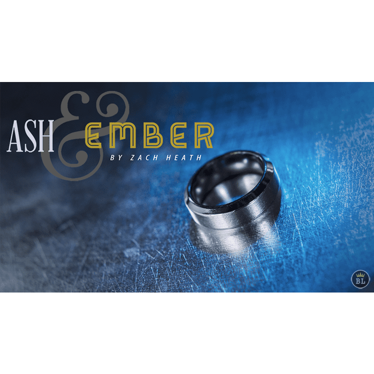 Ash and Ember Silver Beveled Size 12 (2 Rings) by Zach Heath  - Trick