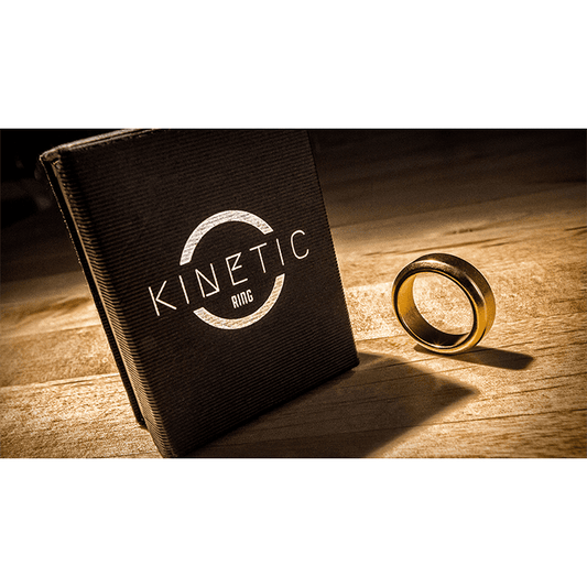 Kinetic PK Ring (Gold) Beveled size 9 by Jim Trainer - Trick