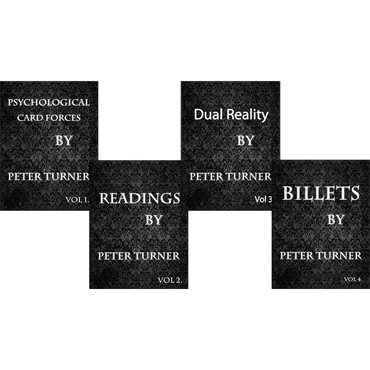 4 Volume Set of Reading, Billets, Dual Reality and Psychological Playing Card Forces by Peter Turner eBook DOWNLOAD