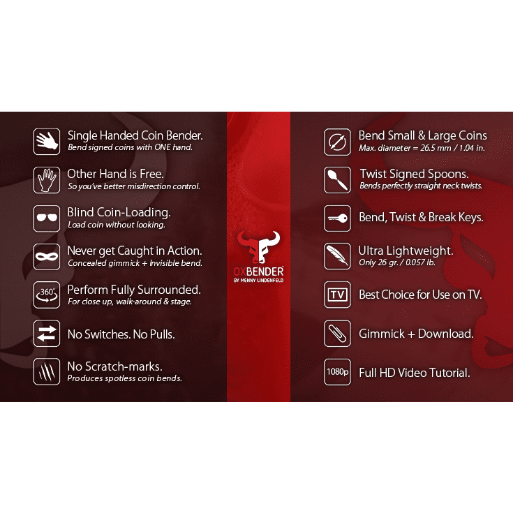 OX Bender™ (Gimmick and Online Instructions) by Menny Lindenfeld - Trick