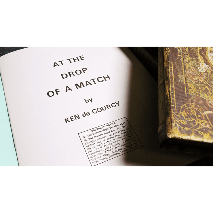 At the Drop of a Match by Ken De Courcy - Book