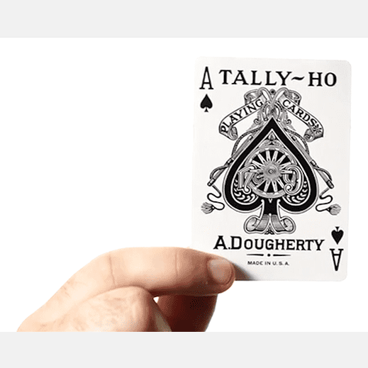 White Tally-Ho (Fan Back) Playing Cards