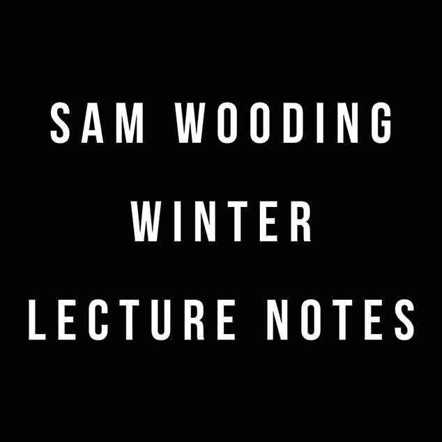 Sam Wooding 2017 Winter Lecture Notes by Sam Wooding eBook DOWNLOAD