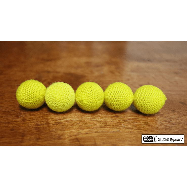 Crochet 5 Ball combo Set (1"/Yellow) by Mr. Magic - Trick
