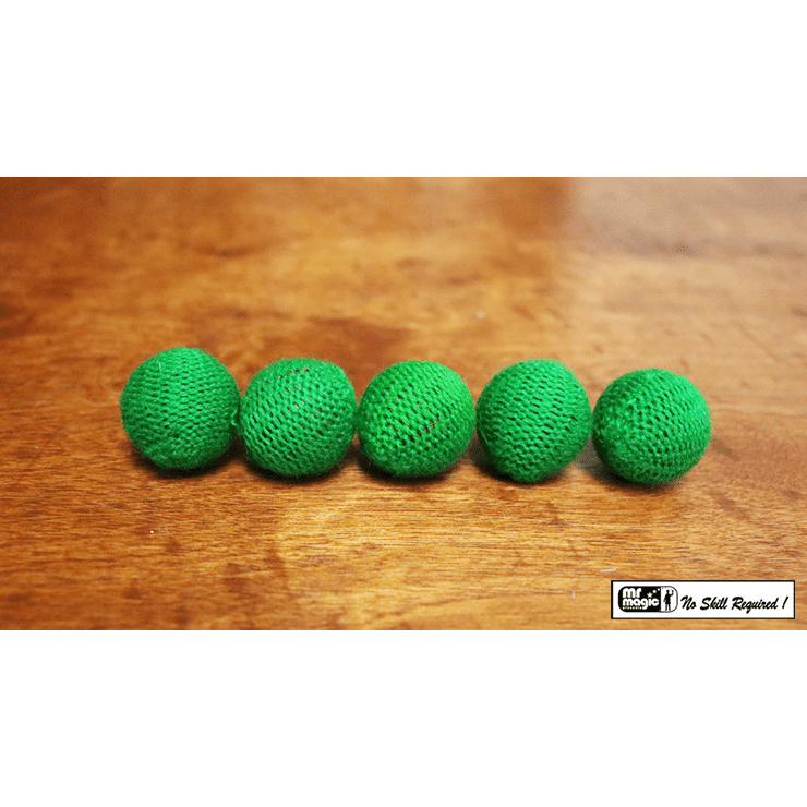 Crochet 5 Ball combo Set (1"/Green) by Mr. Magic - Trick