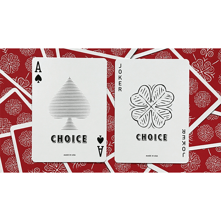 Choice Cloverback (Red) Playing Cards