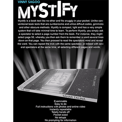 Mystify (Gimmicks and Online Instructions) by Vinny Sagoo - Trick