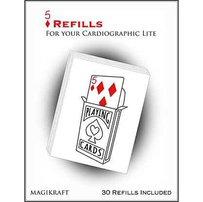 Cardiographic Lite RED CARD 5 of Diamonds Refill by Martin Lewis - Trick