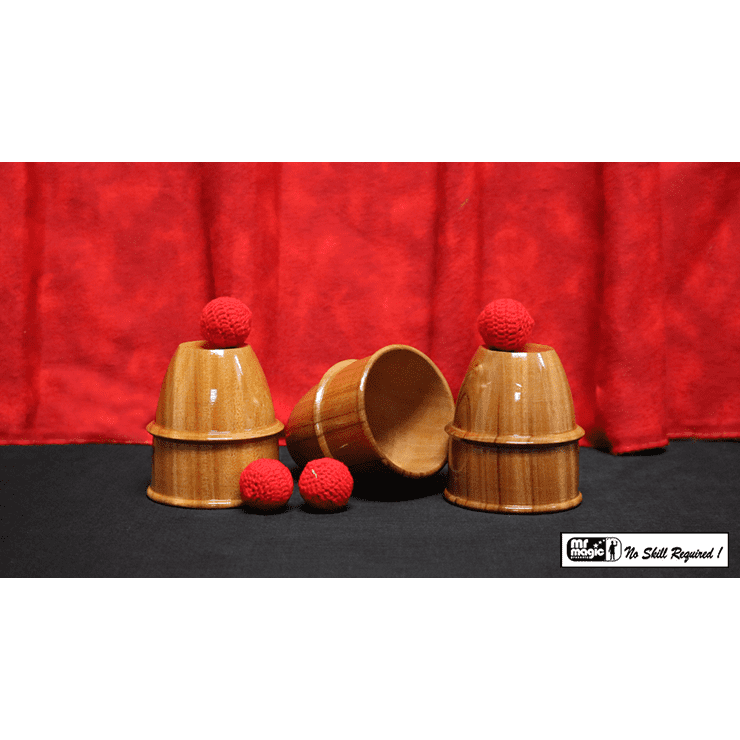 Cups and Balls (Wooden) by Mr. Magic - Trick