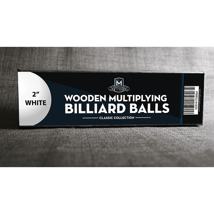 Wooden Billiard Balls (2" White) by Classic Collections - Trick