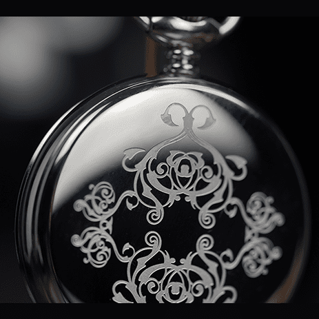 Infinity Pocket Watch V3 - Silver Case White Dial / STD Version (Gimmick and Online Instructions) by Bluether Magic - Trick