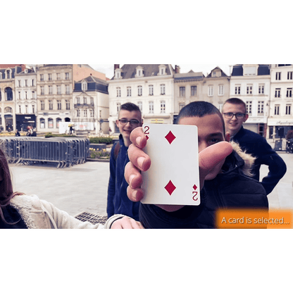 SPLIT-CARD (Red) by Mickael Chatelain  - Trick