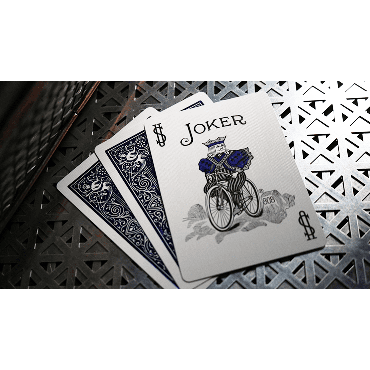 Bicycle Rider Back Cobalt Luxe (Blue) Version 2 by US Playing Card Co