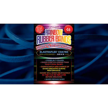 Joe Rindfleisch's SIZE 16 Rainbow Rubber Bands (Hanson Chien - Blue Pack) by Joe Rindfleisch - Trick