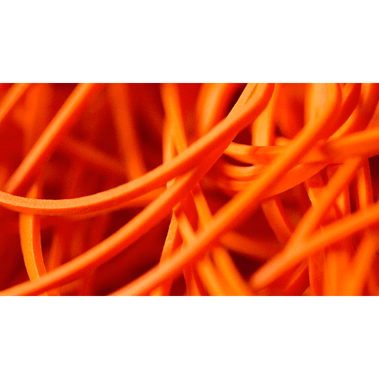 Joe Rindfleisch's SIZE 16 Rainbow Rubber Bands (Daniel Garcia - Orange Pack  ) by Joe Rindfleisch - Trick