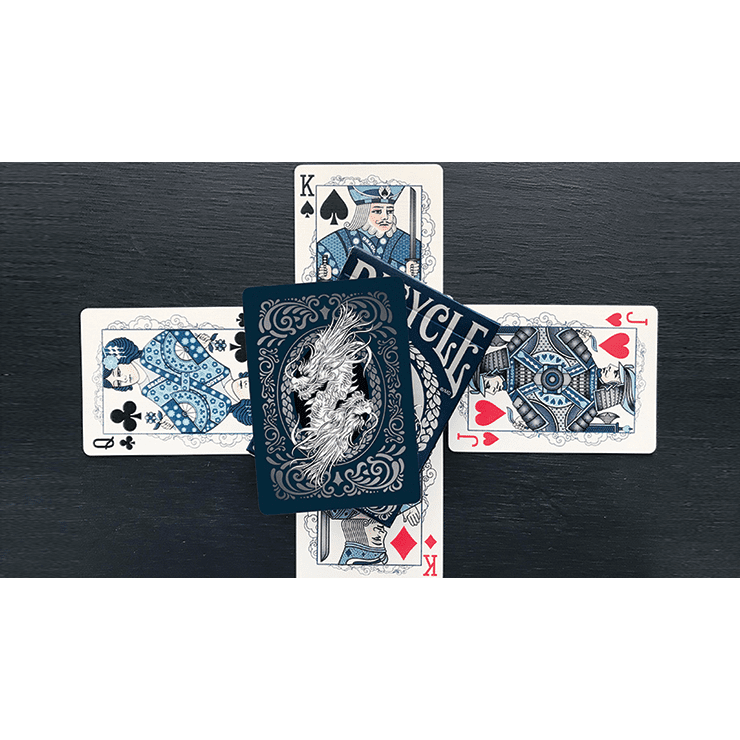 Bicycle Dragon Playing Cards (Blue) by USPCC