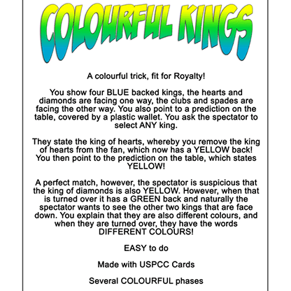 Colorful Kings (Gimmick and Online Instructions) by Vinny Sagoo - Trick