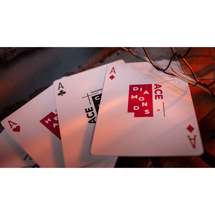 Sinis (Raspberry and Black) Playing Cards by Marc Ventosa