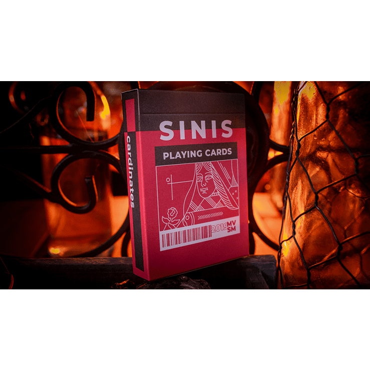 Sinis (Raspberry and Black) Playing Cards by Marc Ventosa