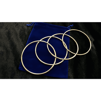 Close Up Linking Rings GOLD (BLUE BAG) (Gimmicks & DVD, SPANISH and English) by Matthew Garrett - Trick