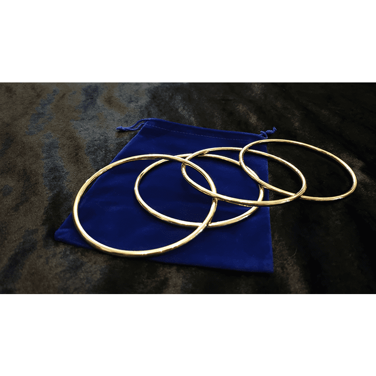 Close Up Linking Rings GOLD (BLUE BAG) (Gimmicks & DVD, SPANISH and English) by Matthew Garrett - Trick