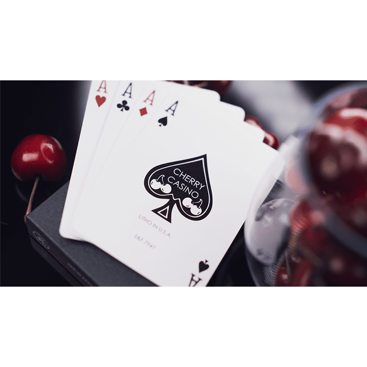 Cherry Casino House Deck Playing Cards True Black (Black Hawk)  by Pure Imagination Projects