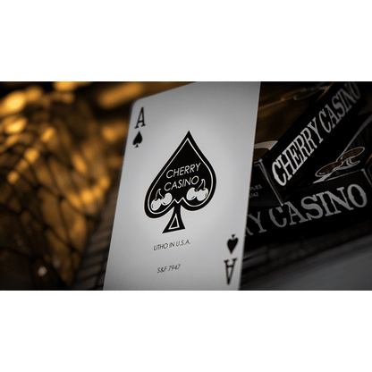 Limited Edition Cherry Casino (Monte Carlo Black and Gold) Numbered Seals Playing Cards by Pure Imagination Projects