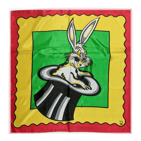 Rice Picture Silk 27" (Rabbit in Hat) by Silk King Studios - Trick