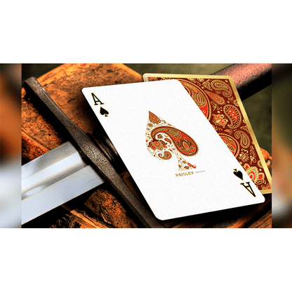 Paisley Royals (Red) Playing Cards by Dutch Card House Company