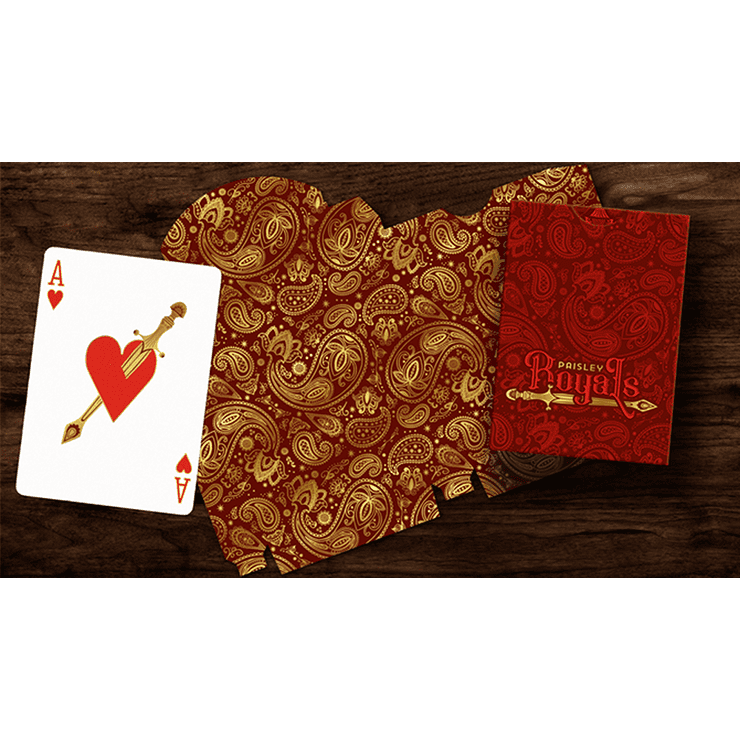 Paisley Royals (Red) Playing Cards by Dutch Card House Company