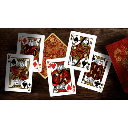 Paisley Royals (Red) Playing Cards by Dutch Card House Company