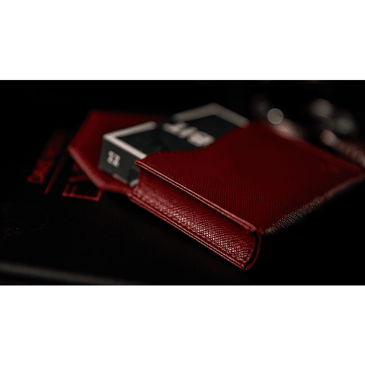 Luxury Leather Playing Card Carrier (Red) by TCC - Trick