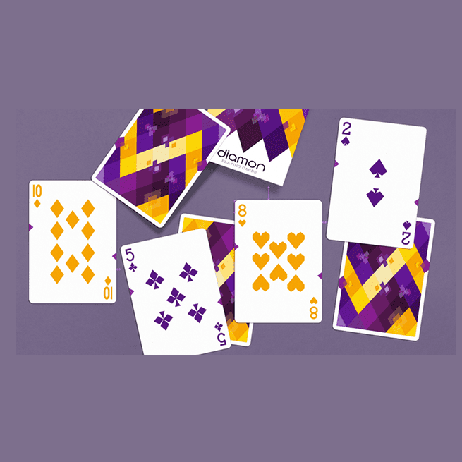 Diamon Playing Cards N° 14 Purple Star Playing Cards by Dutch Card House Company
