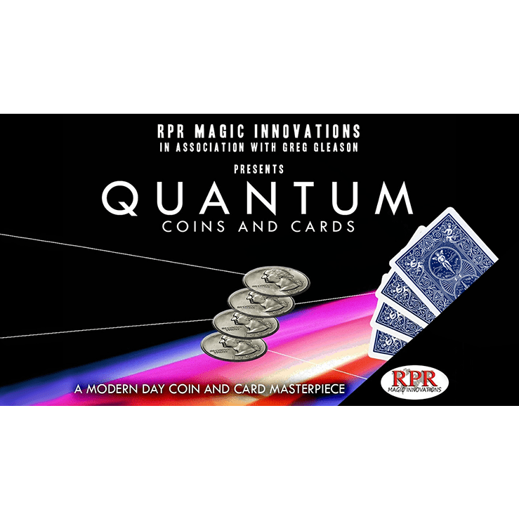 Quantum Coins (US Quarter Red Card) Gimmicks and Online Instructions by Greg Gleason and RPR Magic Innovations