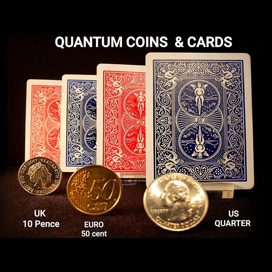 Quantum Coins (US Quarter Red Card) Gimmicks and Online Instructions by Greg Gleason and RPR Magic Innovations