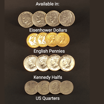Symphony Coins (English Penny) Gimmicks and Online Instructions by RPR Magic Innovations - Trick