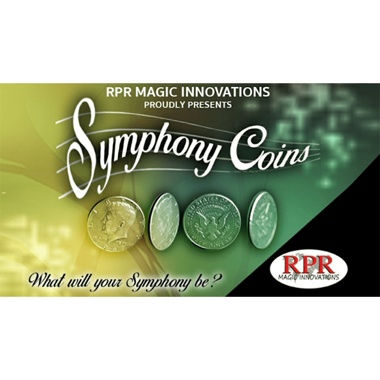 Symphony Coins (US Eisenhower) Gimmicks and Online Instructions by RPR Magic Innovations - Trick