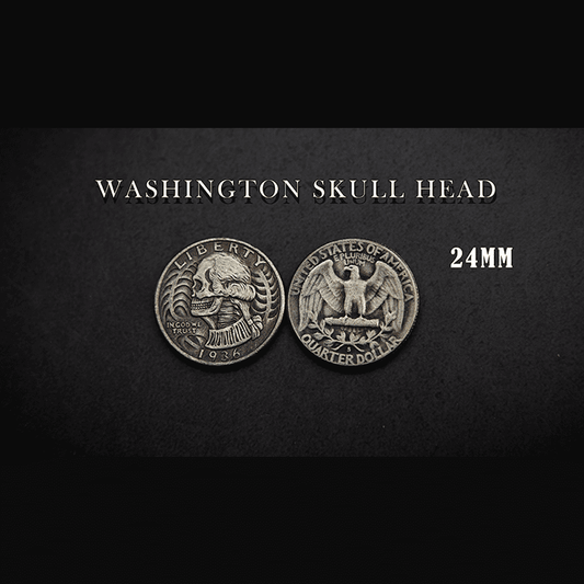 WASHINGTON SKULL HEAD COIN by Men Zi  Magic