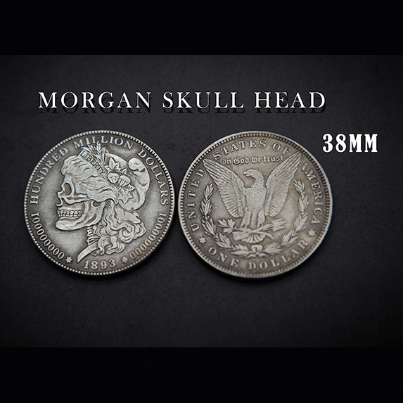 MORGAN SKULL HEAD COIN by Men Zi  Magic