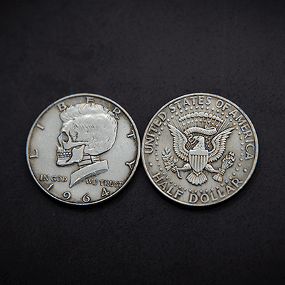 KENNEDY SKULL HEAD COIN by Men Zi  Magic