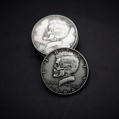 KENNEDY SKULL HEAD COIN by Men Zi  Magic