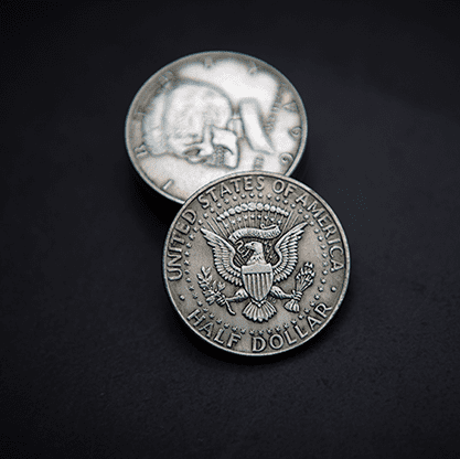 KENNEDY SKULL HEAD COIN by Men Zi  Magic