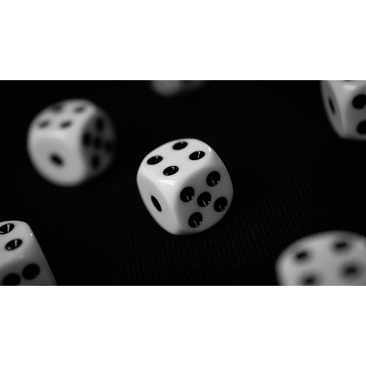 NON GIMMICKED DICE 6 PACK/WHITE by Tony Anverdi - Trick