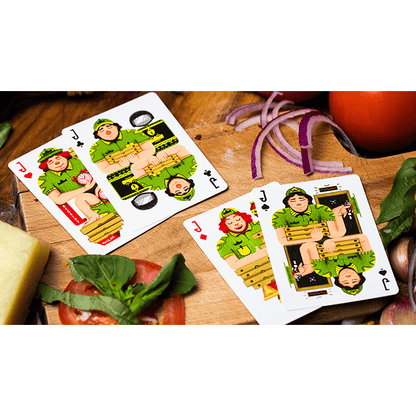 The Royal Pizza Palace (Gilded) Playing Cards Set by Riffle Shuffle