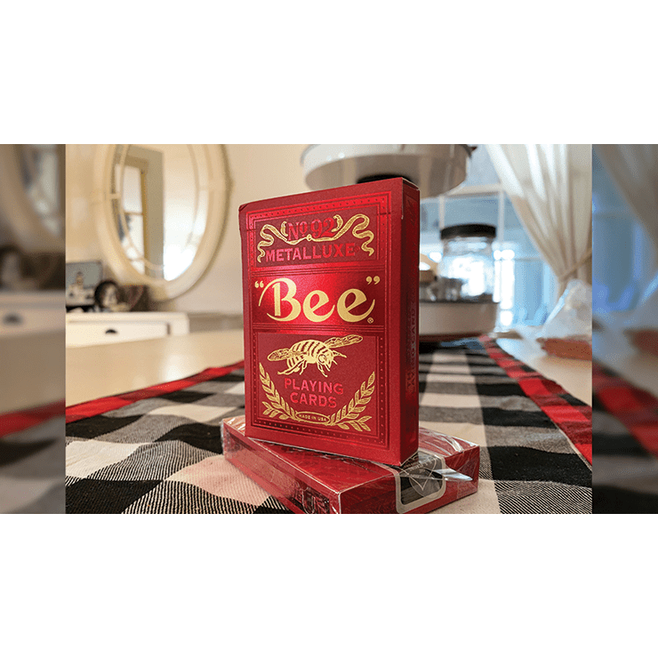 Bee Red MetalLuxe Playing Cards by US Playing Card