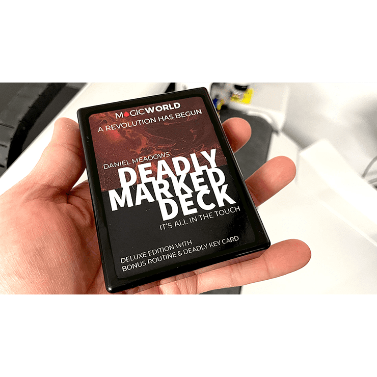 DEADLY MARKED DECK RED BICYCLE (Gimmicks and Online Instructions) by MagicWorld - Trick