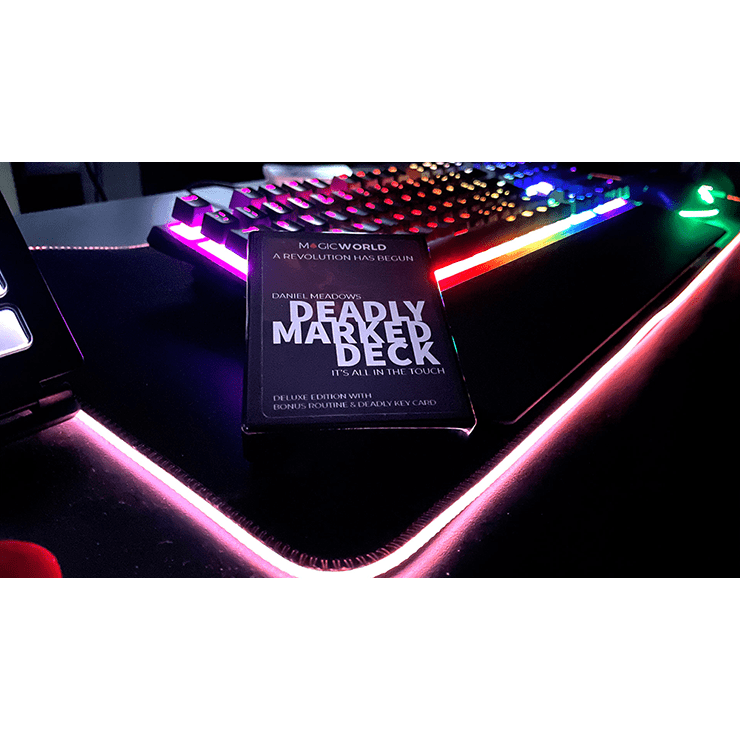 DEADLY MARKED DECK BLUE BICYCLE (Gimmicks and Online Instructions) by MagicWorld - Trick