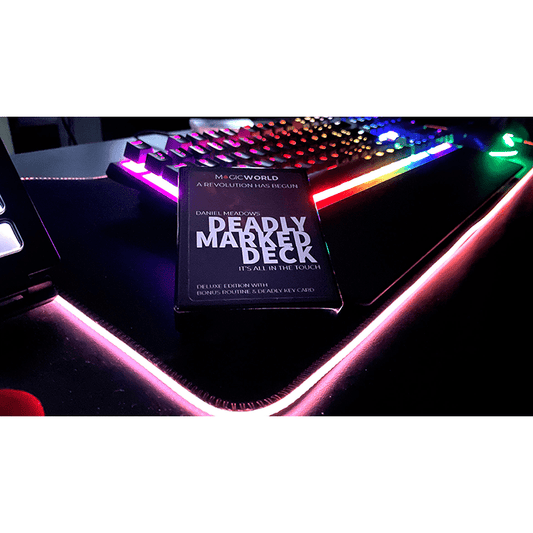 DEADLY MARKED DECK BLUE BICYCLE (Gimmicks and Online Instructions) by MagicWorld - Trick